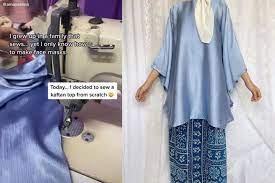Untuk video tutorial kali ini, saya ingin memperlihatkan bagaimana proses pembuatan baju yang bagian depannya di jahit lipit dan menggunakan kerutan. Tak Pernah Belajar Menjahit Anak Tukang Jahit Berjaya Siapkan Sendiri Kaftan Dalam Masa 3 Jam Esoknya Melaram Pergi Kenduri Viral Mstar