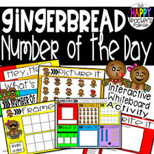 Number Of The Day Gingerbread Interactive Promethean Board Flipchart Printables