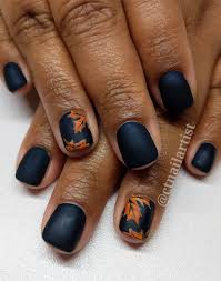 Depending on the tone and hue, blue nails can be feminine, calm, serene, or picturesque. 22 Trendy Fall Nail Design Ideas Navy Blue Nails