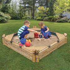 You Ll Love The Bamboo Beach 4 6 Square Sandbox With Cover At Wayfair Great Deals On All Baby Kids Products With Badger Basket Sandbox Cover Backyard Play