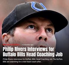 St. Michael Catholic (AL) head coach Philip Rivers will interview for the  Buffalo Bills' job, ESPN reports. Rivers played 4 games for the  Indianapolis Colts this season. Follow @RivalsDotCom for High School