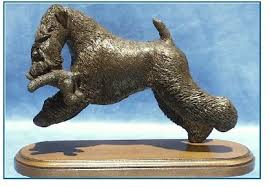 Soft Coated Wheaten Terrier Running With Teddy Bear Dannyquest Designs