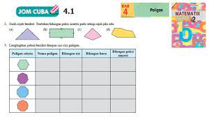 Buku praktis topikal ini ditulis untuk memenuhi keperluan dokumen standard kurikulum dan pentaksiran (dskp) kssm. Kssm Matematik Tingkatan 2 Bab 4 Poligon Jom Cuba 4 1 No2 No3 Buku Teks Form2 Youtube