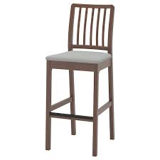 Any size table, any size booth. Ekedalen Bar Stool With Backrest Brown Orrsta Light Grey 75 Cm Ikea