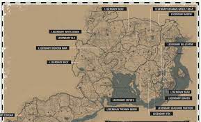 List Of Legendary Animal Locations Official Guide Reddeadredemption