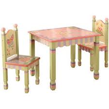 Every Little Girl Needs A Tea Party Table Magic Garden Table And Set Of 2 Chairs Paint Kids Table Kids Wooden Table Childrens Table