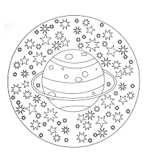Patience coloring page for kids download. Solar System Mandala Easy Mandalas For Kids 100 Mandalas Zen Anti Stress