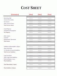 Fortunately The Cost Sheet Template Works As A Form Of Paperwork That Details All The Cost Of Services And Items That S Highly Requi Cost Sheet Templates Sheet