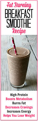 Fat Burning Breakfast Smoothie Receta Protein Shake Recipe Smoothies Breakfast Smoothies Y Healthy Smoothies