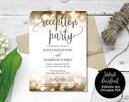 Wedding Reception Party Invitations Wedding Invitations Etsy Etsy Wedding Invitations Wedding Invitation Templates Wedding Invitations