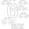Number 6 dots coloring page. 1