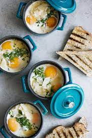 Eggs En Cocotte Baked Eggs In Ramekins With Spinach Pancetta Cooking With Cocktail Rings Recipe Brunch Recipes Recipes Breakfast Brunch