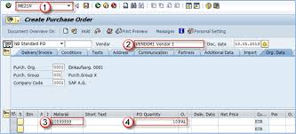 How To Create A Purchase Order Me21n In Sap