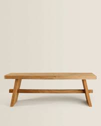 Rustic Wooden Bench Zara Home United Kingdom En 2020 Bancos De Madera Madera Rustica Zara Home