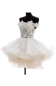 The style of short dresses tends to be a good fit with outdoor, beach, and more casual weddings for brides who want to wear white, bridal gown with a skirt that falls above the knee. Short White Wedding Dresses Short Bridal Gowns Dressafford