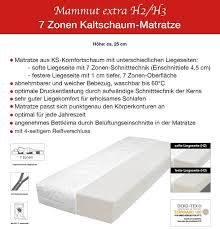 Rg 40 matratze 90x200cm silber / stoff bergamo 41 silber / h 10cm. Kaltschaum Matratze Zonen 25 Cm Rg 40 Wahlbar Mammut Extra H2 H3 7