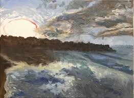 Oil Painting Lesson Noosa At Sunset Oil Painting Lessons Painting Lessons Painting