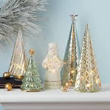 When switched on, soft light glows from the cut out stars scattered about the tree. Lenox 887863 Wintery Woods Lit Mercury Glass Swirl Tree Collectible Figurines Home Kitchen Eitapesca Com
