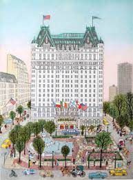 Plaza Hotel New York City Lithograph Print Etsy In 2021 Plaza Hotel Lithograph Print Plaza