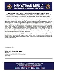 Kenyataan Media Majlis Solat Sunat Jabatan Agama Islam Wilayah Persekutuan Jawi Facebook
