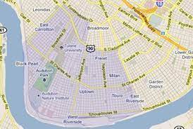 New Orleans Uptown Map New Orleans Louisiana Nola