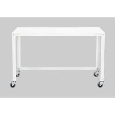 Go Cart White Desk On Wheels Cb2 White Desk On Wheels White Desks White Console Table