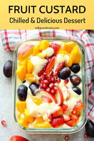Fruit Custard Recipe Fruit Custard Fresh Fruit Desserts Healthy Fruit Desserts