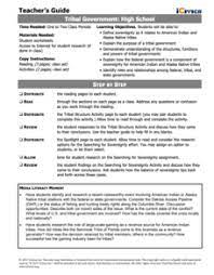 Tribal Government Lesson Plans Worksheets Reviewed By Teachers
