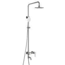 Get free shipping on qualified ada compliant shower systems or buy online pick up in store today in the bath department. Sus304 Wall Mounted Round Bathroom Shower Faucet Mixer Systems Exposed Rain Shower Set With Handshower And Adjustable Slide Bar Buy Stainless Steel Sus304 Sanitary Shower Faucets Mixer Wall Mounted Bathroom Shower Stainless