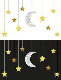 Gold And Silver Moon And Stars Ramadan Crafts Eid Crafts Eid Decoration