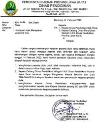 Check spelling or type a new query. Surat Edaran Dari Ibu Dewi Sartika Kepala Dinas Pendidikan Pemerintah Provinsi Jawa Barat Sma Negeri 4 Bekasi