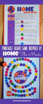 Printable Board Game Inspired By Home The Movie Review And Kids Activities Printable Board Games Kids Birthday Themes Card Games For Kids