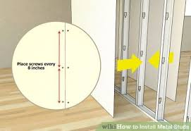 Fasteners for installing metal studs. How To Install Metal Studs Metal Stud Framing Steel Frame Construction Home Construction