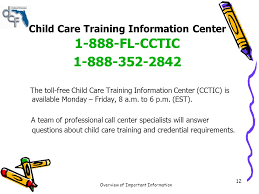 To help child care providers meet the new training requirements, the division of child development and early ada basics for child care providers 2 hours. Department Of Children And Families Child Care Training Ppt Download