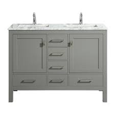 Maybe you would like to learn more about one of these? Eviva London 48 X 18 Gray Transitional Double Sink Bathroom Vanity W White Carrara Top Overstock 23565165