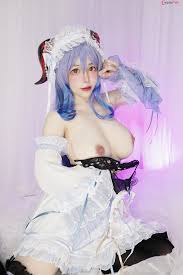 Neko-chan cosplay Ganyu Maid - Genshin Impact 24 photos - Cosplaytele