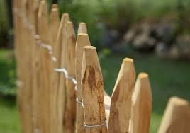 Staketenzaune Rustikaler Rollzaun Aus Kastanie Zaun Garten Zaun Kastanien