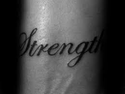 Kanji tattoos for strength combined with the wearer's name makes this a very explicit strength tattoo. 60 Strength Tattoos For Men Masculine Word Design Ideas