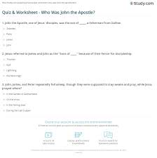Nov 01, 2021 · death becomes them trivia questions & answers : Quiz Worksheet Who Was John The Apostle Study Com