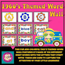 1960 S Word Wall By Early Childhood Resource Center Tpt In 2020 Word Wall Family And Consumer Science Language Arts Lessons