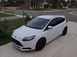 White Black Blacked Out Cars Ford Focus Ford Focus St
