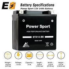Atv Battery Ytx14 Bs For Honda Trx 500 420 450 350 300 Rubicon Foreman Rancher