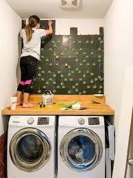 Aug 13, 2020 · peel the protective backing off of 1 tile. Diy Laundry Room Tile Using Levolution Spacers Love Renovations