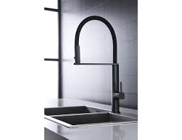 Grifo extraible negro mate giratorio monomando. Grifo Cocina Extraible Imex Menorca Negro