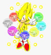 Sonic the hedgehog coloring pages (120 pieces). Super Sonic With Chaos Emeralds Hd Png Download Kindpng