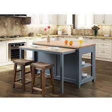 Kitchen islands are available in three standard widths (the longest measurement across the tabletop): Medley 54 Inch Grey Kitchen Island With Slide Out Table N A Overstock 29108636