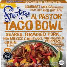 The frontera brand of frozen food has been quite good to us. Al Pastor And Chicken And Chorizo Taco Bowls From Frontera Foods Dr Gourmet S Food Reviews