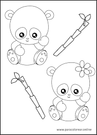 Oso Panda Para Colorear