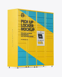 Apple imac mockup, macbook mockup, iphone mockup, ipad, billboards & signs, branding, print, fashion, apparel. Pick Up Locker Mockup In Indoor Advertising Mockups On Yellow Images Object Mockups In 2021 Mockup Mockup Psd Mockup Free Psd