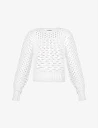 Make sure rupert is full dressed for the occasion with this simple sweater. Me And Em Crochet Cotton Knit Jumper Selfridges Com